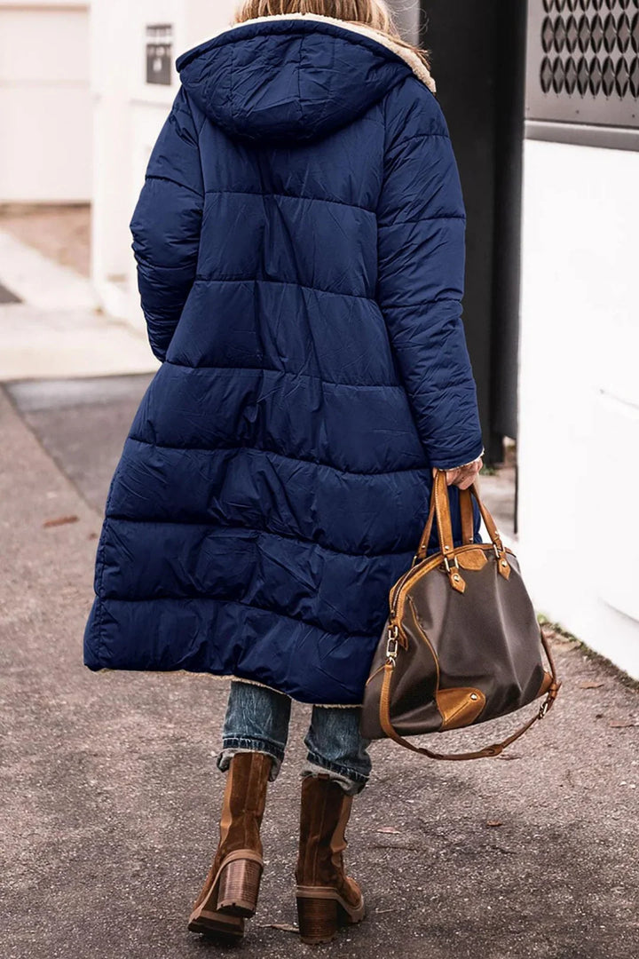 Mila | Reversible long puffer coat
