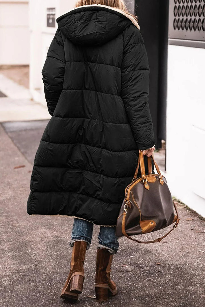 Mila | Reversible long puffer coat