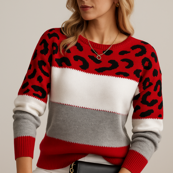 Alisja | Leopard Elegance Knit Sweater
