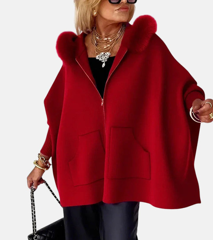 BELLE | Casual Hooded Coat with Fur Collar