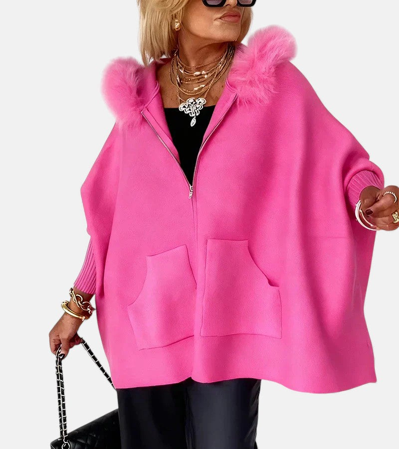 BELLE | Casual Hooded Coat with Fur Collar