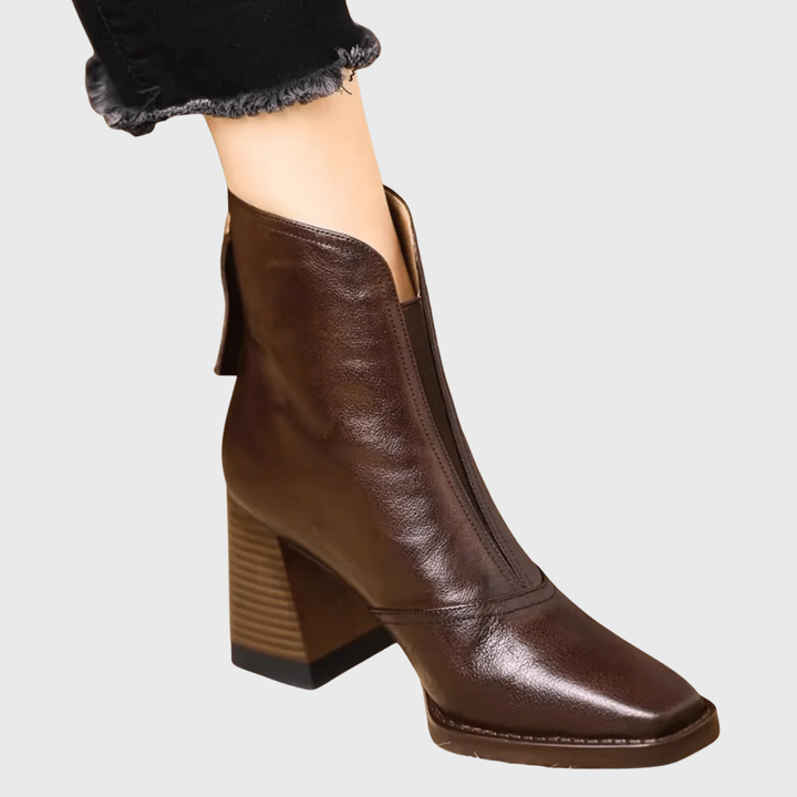 Claudia | Luxury Ankle Boots with Mid Heel