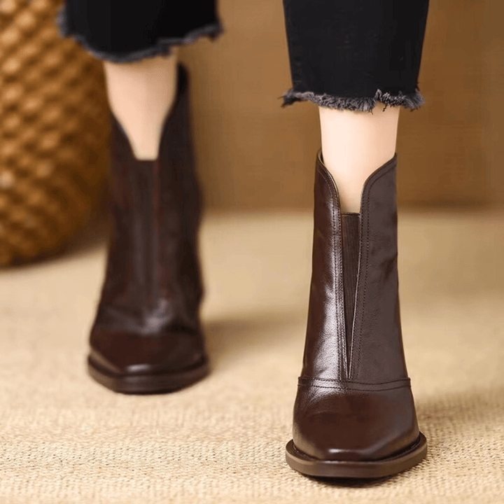 Claudia | Luxury Ankle Boots with Mid Heel