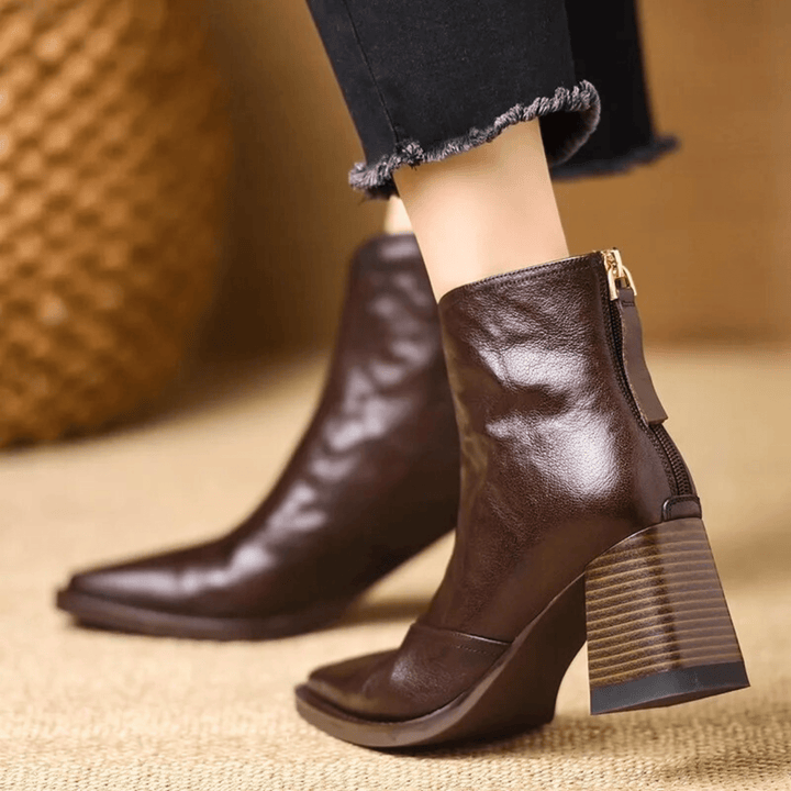 Claudia | Luxury Ankle Boots with Mid Heel