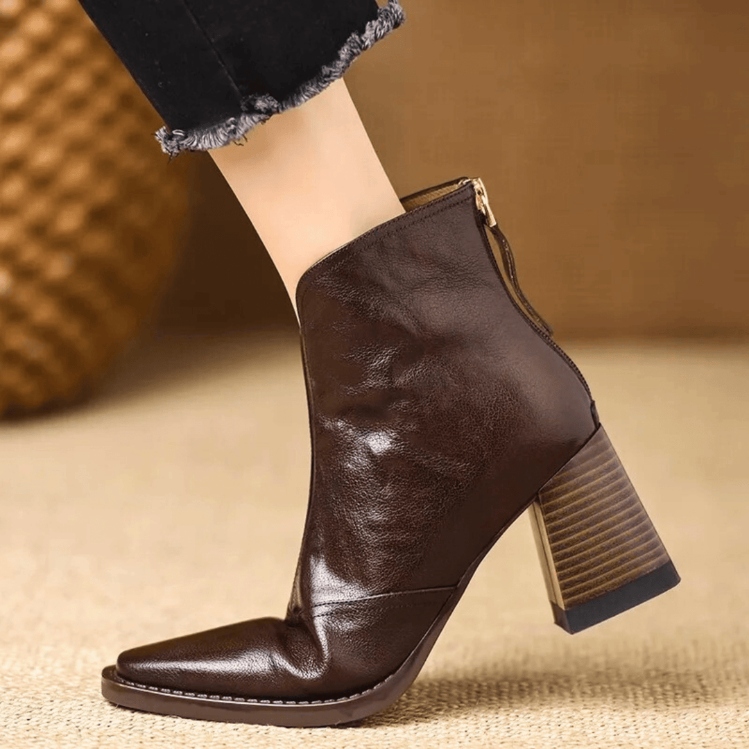 Claudia | Luxury Ankle Boots with Mid Heel